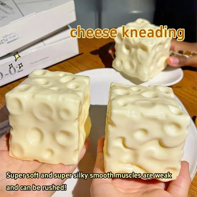 Giant shapeable cheese cube squishy