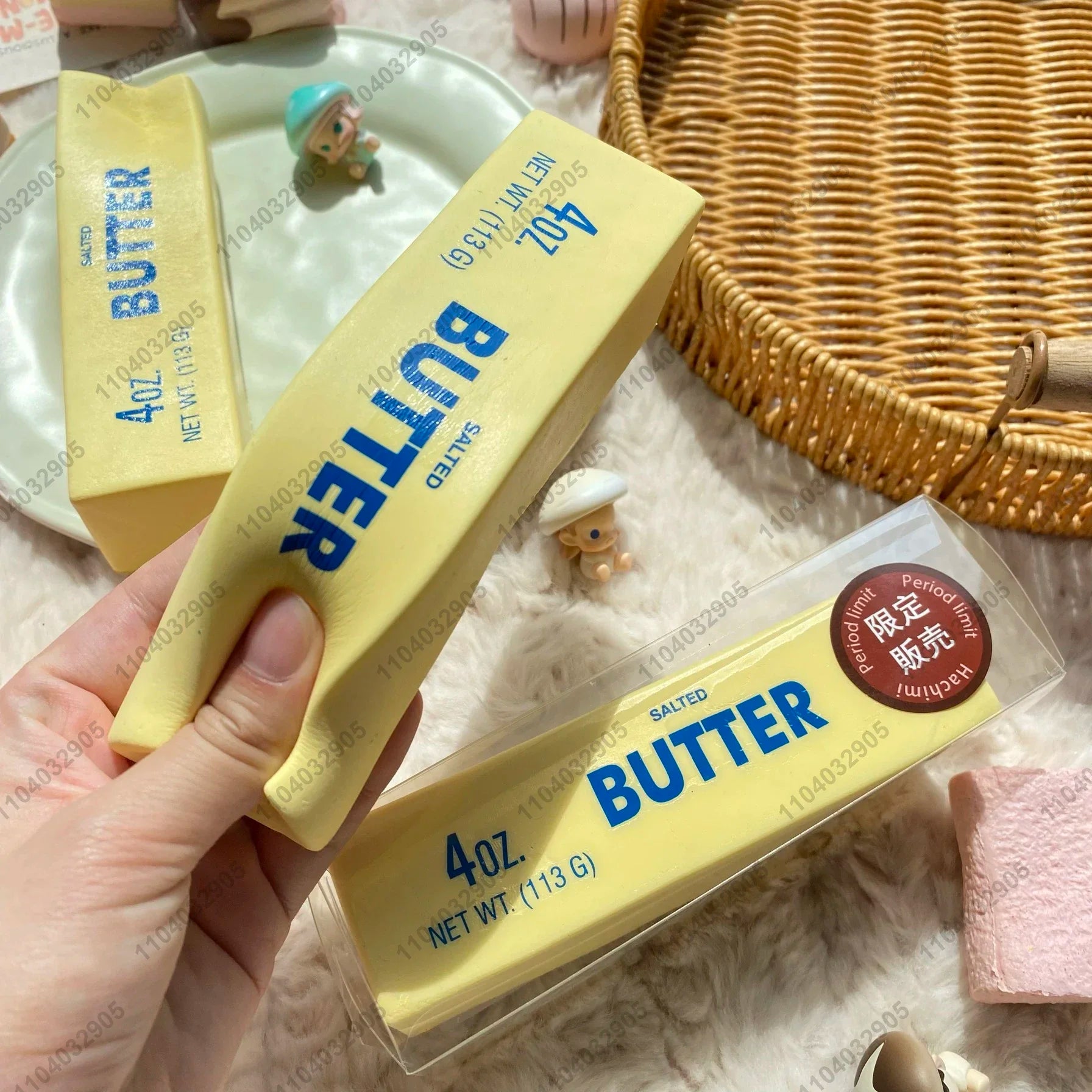 Butter and cheese stick squishy
