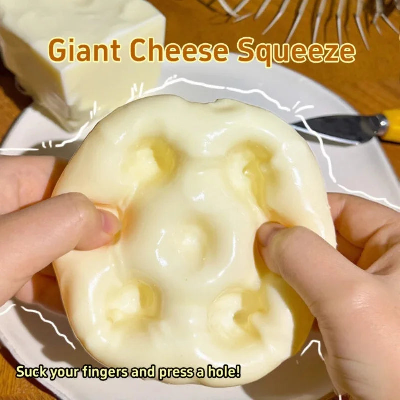 Giant shapeable cheese cube squishy