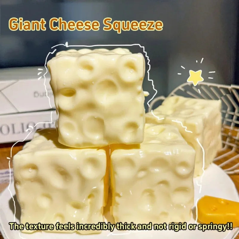 Giant shapeable cheese cube squishy