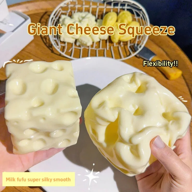 Giant shapeable cheese cube squishy