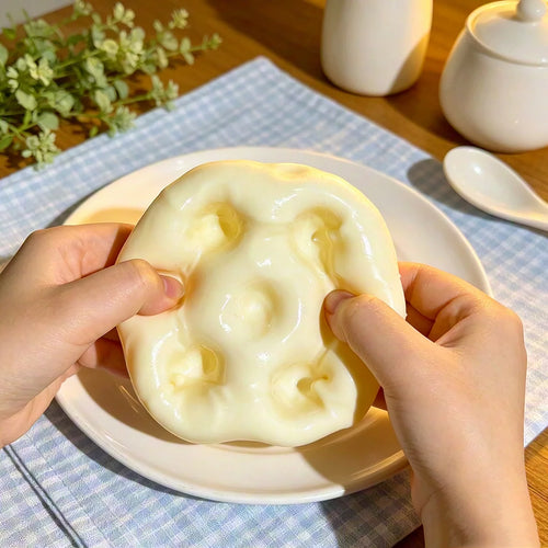 1Pc Moldable Squishy Cheese Block Squeeze Toy Handmade Soft Slow Rising Stress Ball Sensory Fidget Anti Stress Relief Anxiety Kids Adults Birthday Christmas Gift Party Favors Goody Bag Stuffers Prize